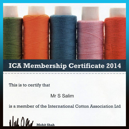 ICA Individual Memembership Certificate 2014 Mr. Saqib Salim